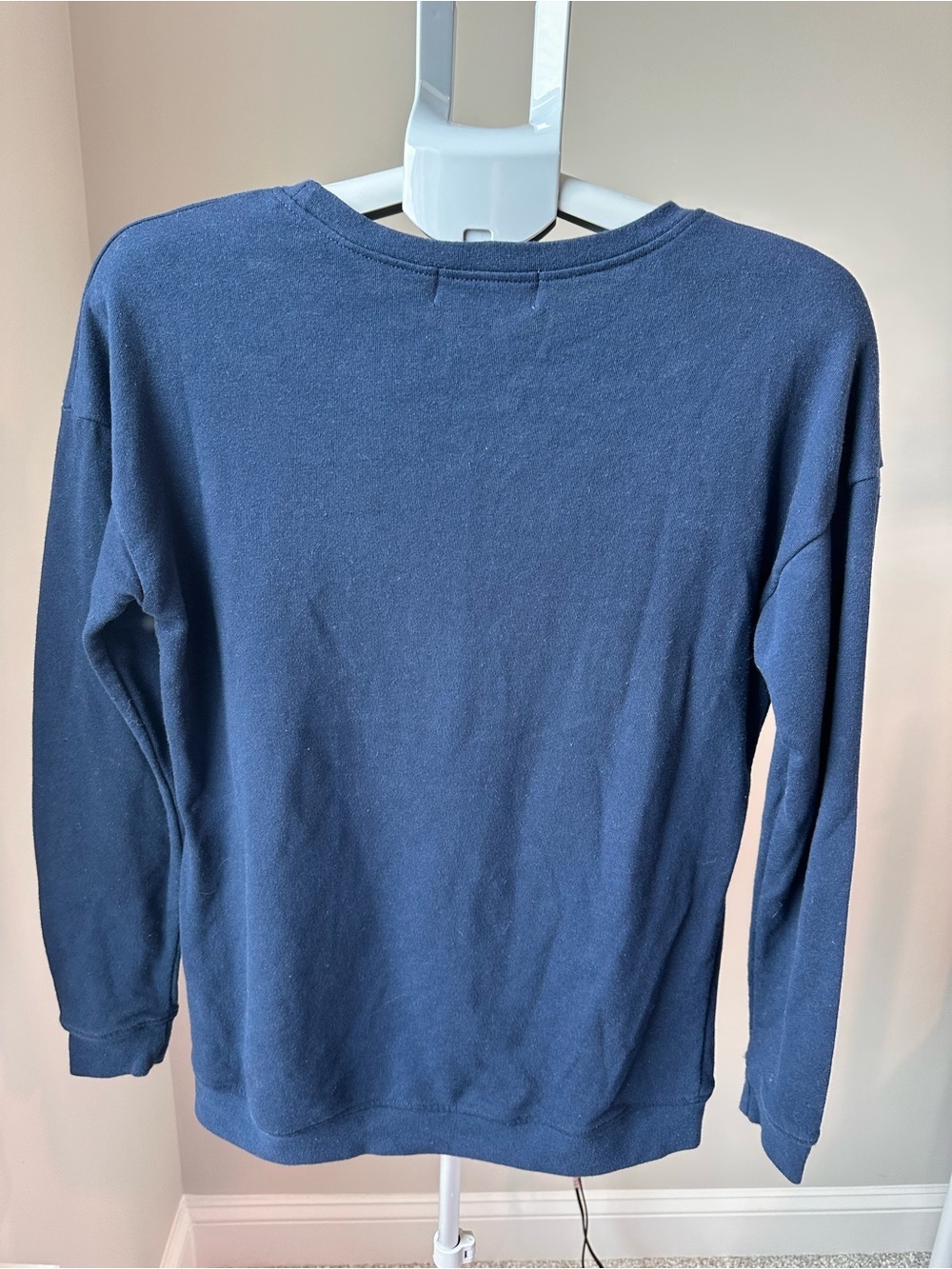 Pokémon Pikachu Sequin Face Crewneck Sweater Medium Navy Blue Unisex GUC Anime - Picture 2 of 4
